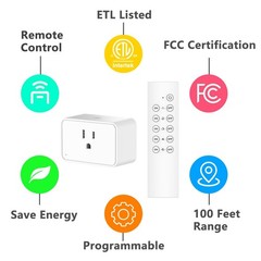 Remote Control Outlet, Wireless Electrical Outlets Switch Plug for Household …