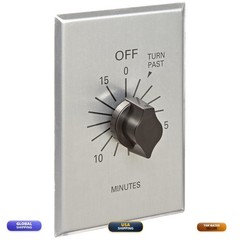 Nsi Tork C515M Spring-Wound In-Wall Twist Timer Commercial Style Metal Plate