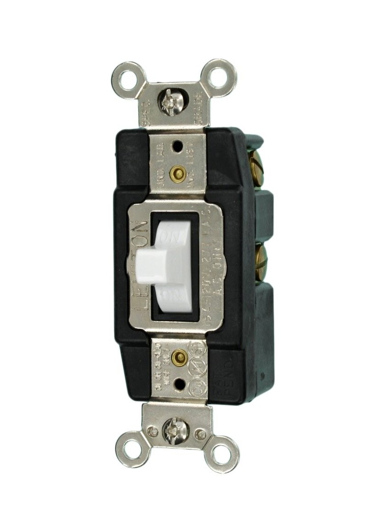 15 Amp, 120/277 Volt, Toggle Double-Throw Ctr-OFF Momentary Contact Single-Po…