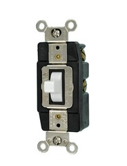 15 Amp, 120/277 Volt, Toggle Double-Throw Ctr-OFF Momentary Contact Single-Po…