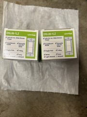 TWO Leviton Dimmer Switch DSL06-1LZ Decora Universal Slide, 300-Watt LED/ CFL