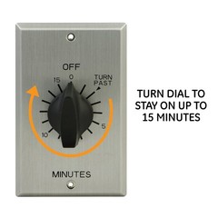 GE InWall Mechanical Countdown Timer Switch, Spring Wound, Up to 15 Minutes, …