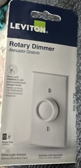 Leviton RNL06-TW Trimatron – White and Almond Knobs 600W Rotary Dimmer