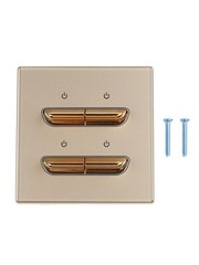 Gold Glass Panel for toggle Light Switch with LED Indicator for Home Use