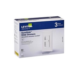 Leviton 6672-3PW 15A 120V Decora SureSlide White 600W Slide Dimmer Switch