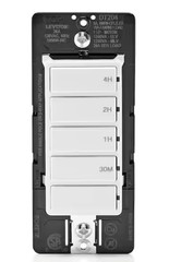 Leviton Decora 20A 4-Hour Countdown Timer Switch, Single Pole/Multi-Way, White