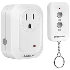 SURAIELEC Wireless Light Switch Remote Control Outlet, No Wiring Needed, 100Ft R