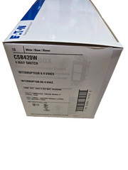 10 Eaton White COMMERCIAL 4-Way Toggle Wall Light Switches 20A 120/277V CSB420W