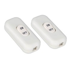 2PCS Inline Cord Switch, On/Off Lamp Control Appliance Switch Rocker AC120V 10A,