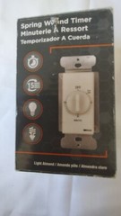Woods Pro 59712 Spring Wound Dial Wall Timer 15 min. Light Almond