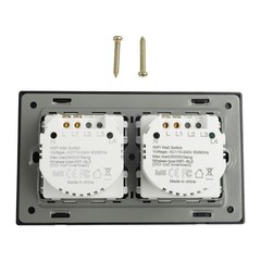 Black Smart Home Touch Switch Voice & Remote Control Easy Installation