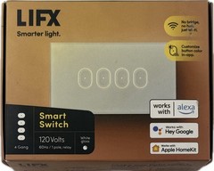 LIFX SMART SWITCH 120V – 60HZ- 1 POLE, RELAY- 4 GANG- WHITE GLOSS (31D). NIB