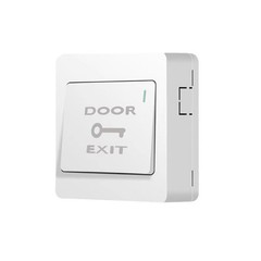 White Pushbutton Door Switch for Access Control Exit Buttons with Screw Base