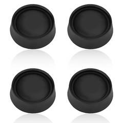 4Pcs 26115-E round Fan Control Light Switch Knob, Black Rotary Dimmer Knob Repla