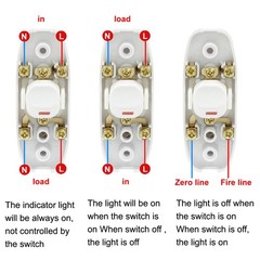 Unlorspy 2 Pcs White Inline Switch Push Button On/Off Cord Appliance Switch w…