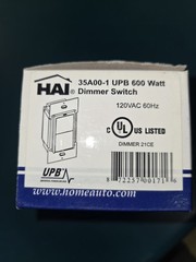 Leviton HAI 35A00-1 UPB 600-Watt UPB Dimmer – White – NEW