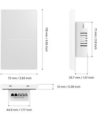 MOES Full Touch Smart Switch, SF(Star Feather 2026 Version) Wall Light Switch