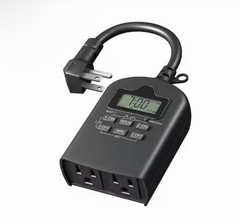 DEWENWILS Outdoor Timer Outlet Waterproof, Outdoor Digital Timer for Lights,