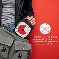 TIME TIMER Plus 60 Minute Desk Visual Timer – Countdown Timer with Portable Hand