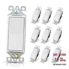 Single Pole Decorator Light Single Pole – Without Wall Plate 10 Matte White