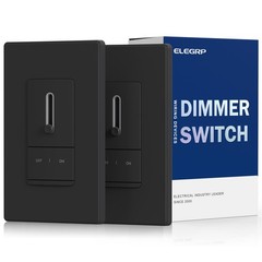 Slide Dimmer Light Switch, Universal Dimmable Lighting Control, Single Pole o…