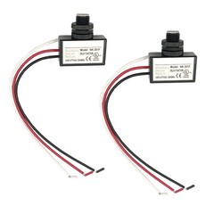 2Pcs AC 120-277V Photoelectric Switch Dusk to Dawn Button Flush Mount Photo C…