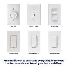 Toggle Slide LED Advanced Dimmer Switch for 150W Dimmable LED, Halogen and In…