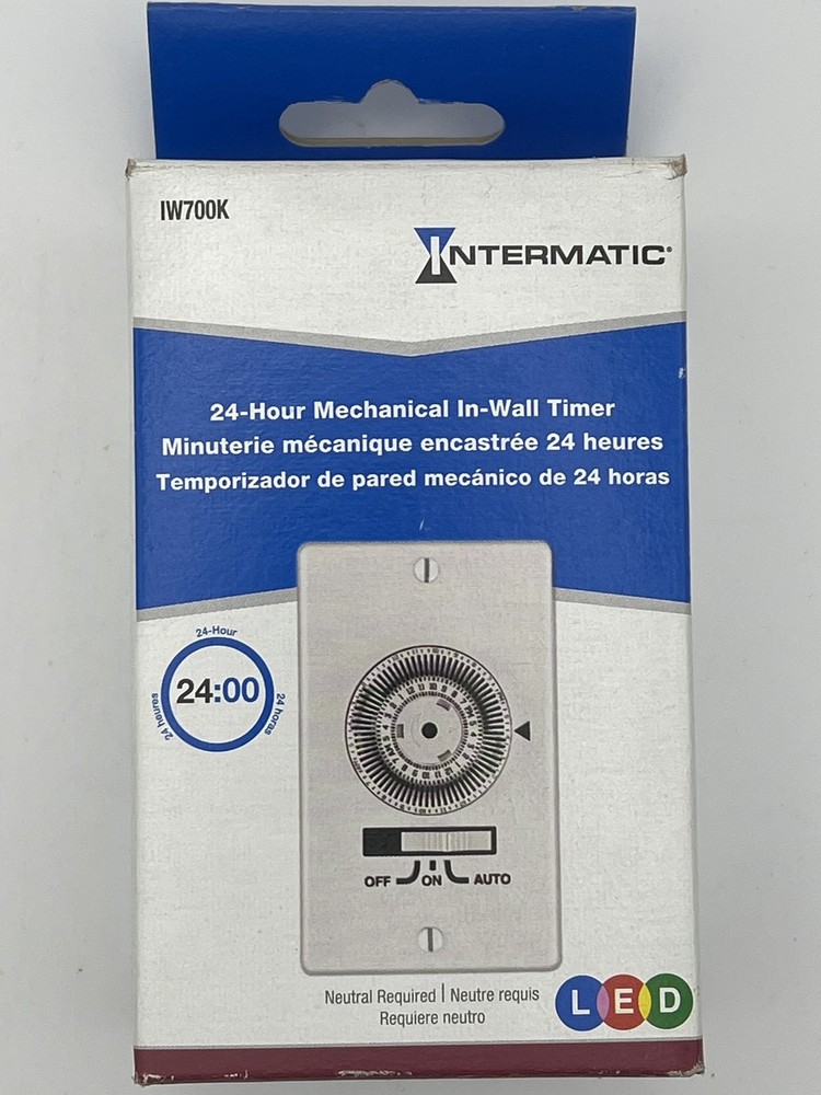Intermatic IW700K 20A 120V In-Wall Timer Switch 36-Event Programmable NEW