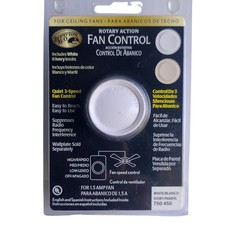 Hampton Bay Rotary Dimmer Action 3-Speed Ceiling Fan Control White #450 1.5A