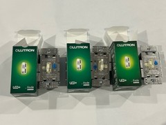 LOT OF 3 Lutron Ariadni Toggler LED Dimmer 150W Single Pole/3Way | AYCL-153P AL