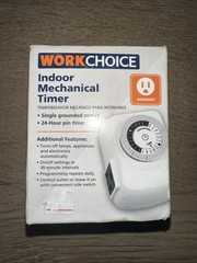 New Workchoice Indoor Mechanical Timer 24-Hour Pin Timer