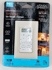 My Touch Smart In Wall Digital Timer & Enerlites 2-Gang 24-Hours White