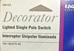 🔴(QTY 5) Eagle C6501W White Decorator Duplex Receptacle 15A 125V NEW‼️LT ALMOND