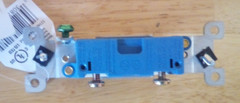 Lot of 15: Hyper Tough 15A 120V Single Pole Grounded Toggle Light Switch Almond