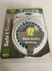 Vacation Light Timer – 12 Daily On Off Settings – 1875 Watts Safe & Secure – zav