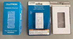 Set Lutron Caseta Wallplate Bracket PICO-WBX-ADAPT & Pico Remote Wallplate
