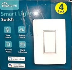 TREATLIFE Smart Light Switch 4 Pack 2.4Ghz Model SS01S Alexa Google Assistant