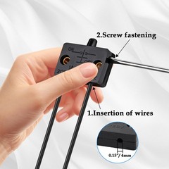 2 Piece Black Cabinet Light Switch, Wardrobe Automatic Touch 12V 24V 110V Normal