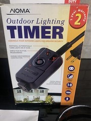 Noma Outdoor Digital Lighting Timer Photocell Christmas Lights 1-9 Hour Easy Use