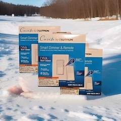 LOT OF 3 SEALED Caseta by Lutron DIVA Smart Dimmer & Remote Kit – White