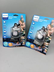 Lot of 2 Philips Light Sensing Countdown Timer Outdoor Dusk to Dawn 2/4/6 Hours