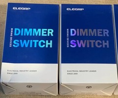 Two (2) Elegrp Slide Dimmer Rocker Switches. NIB. White