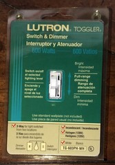 Lutron TG-603PH-WH On / Off Switch Style Dimmer 3 Way White NEW