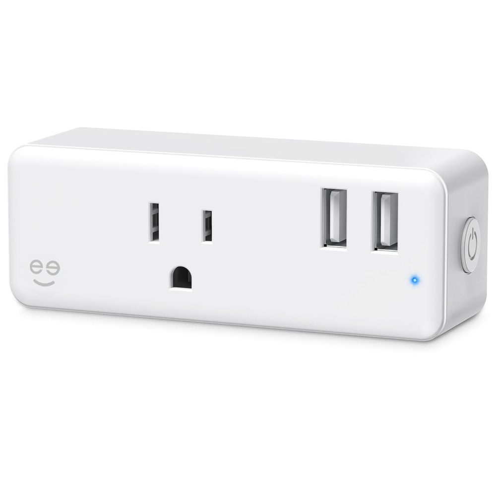 Switch + Charge Multi Port Smart Wi-Fi Plug with 2 USB Ports, Energy Saving Outl