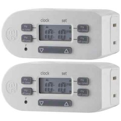 myTouchSmart Indoor Simple Set Plug-In Digital Timer Bar Programmable (2-Pack)