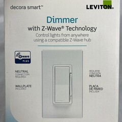 Leviton White Decora Dimmer w/ Z-Wave Tech, Works w/ Wink & SmartThings DZ6HD