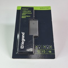 Legrand adorne Paddle 15 Amp Single-Pole/3-Way Switch Half Size with Microban, M