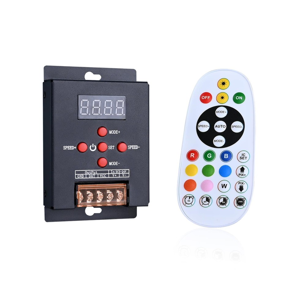 IC LED Strip Remote Control DC 5V24V Dimming Controller For RGB+IC WS2811