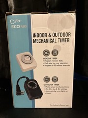 White Indoor & Black Outdoor 2pac Mechanical Programmable Timers ECO Plugs NEW