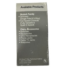 Lutron SLV-603P-WH 600 Skylark Low Voltage Slide Dimmer 3-Way White Light Switch